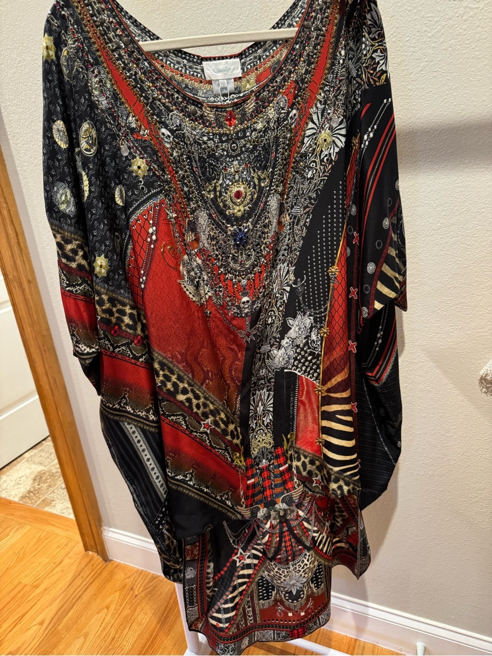 NWT $680 CAMILLA London Calling, Scoop Back Tunic Dress! Sz OS
